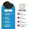 Kingphenix Memory Foam Wedge Car Seat Cushion for Sciatica Relief Black