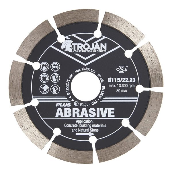 Trojan Plus Abrasive 115mm Diamond Cutting Blade