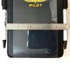 DESIGN 4 PILOTS® Compact Pilot's Kneeboard — Black Eco-Leather w/ Elastic Strap
