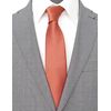 ZENXUS Solid Skinny Ties for Men, 2.5 inch Slim Terra Cotta Necktie