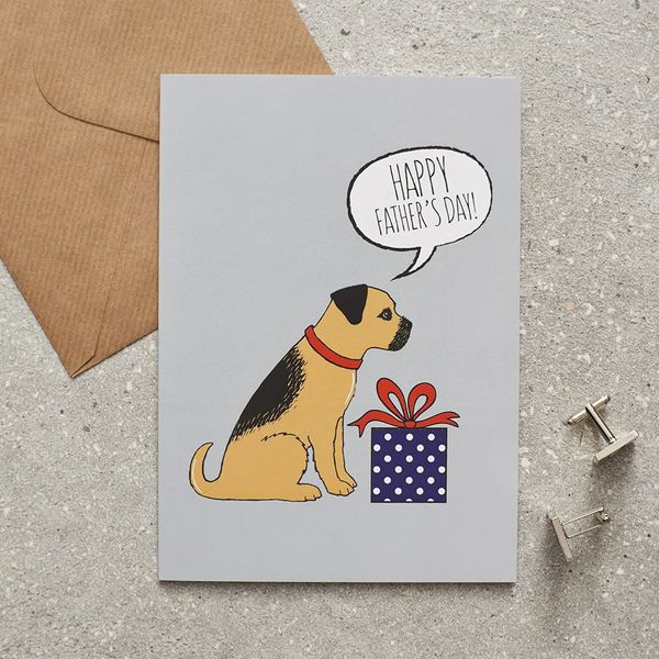 Border Terrier Father's Day Card