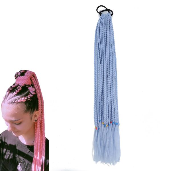 prinfantasy Frauen Mädchen Stretch Elastics Haarreif Haar Perücke Dekor Haarseil Haarschmuck Blau, BZ151