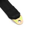 Black 2 Point Retractable Safety Seat Belt Lap Extra long Adjustable Nylon Strap