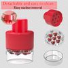 7-in-1 Cherry Pitter Tool,Multi-Function Pitting Tool, Portable Cherries Corer Stoner Seed Tool with Lock Design, Fruit Pit Remover for Cherry Jam (Wine Red)