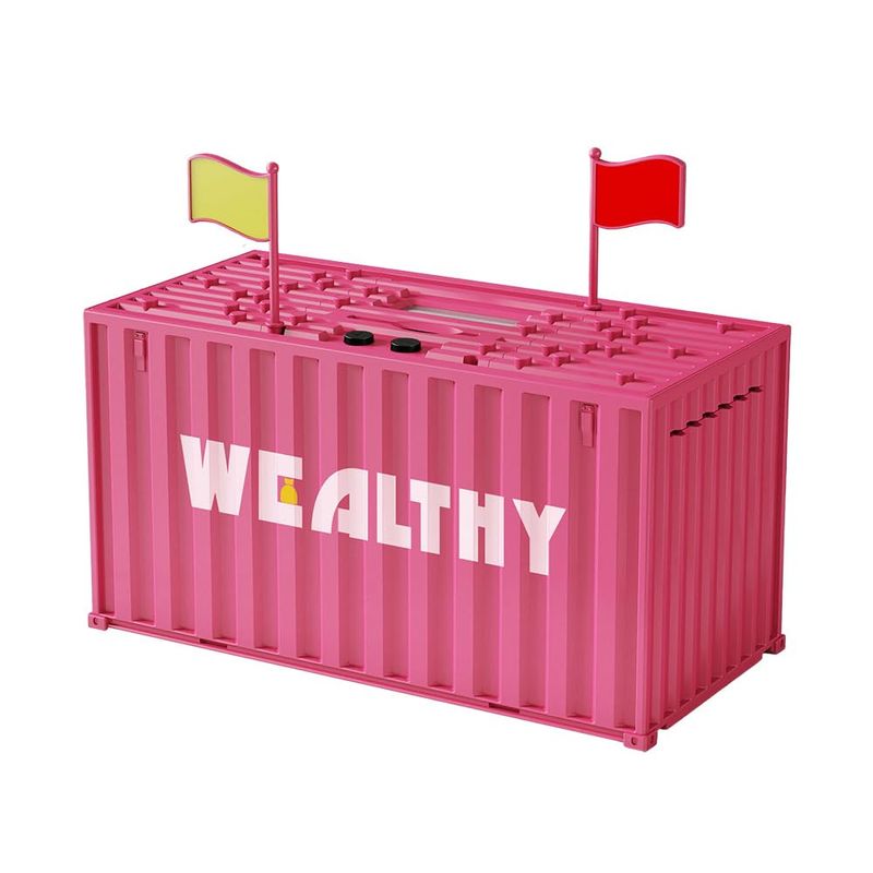 NEXTAKE Smart Container Coin Bank, Container Shaped Piggy Bank Coin ...
