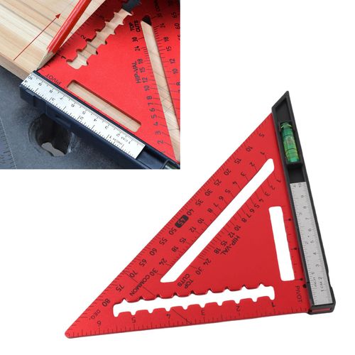 Triangle Rafter, Portable Carpenters Aluminum Alloy Strong Beam for Woodworking (Red)
