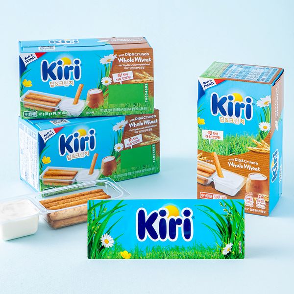 Kiri Cream Cheese Deep &amp; Crunch Whole Wheat 3 Pieces