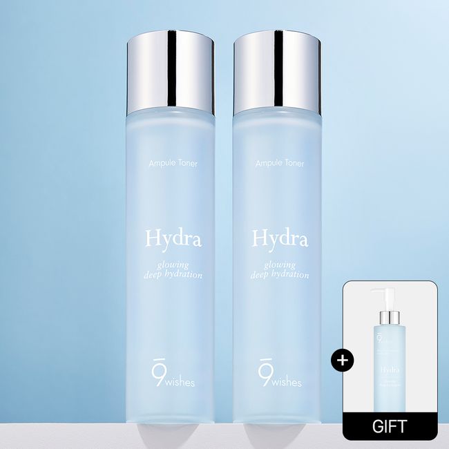 Nine Wishes Hydra Ampoule Toner 150ml 1+1+ (Free) Hydra Cleansing 200ml / Inner Moisturizing