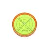 2.5X0.55 Inch Horizontal Bubble Level Precision Bulls-eye Circular Bubble Level（ orange）