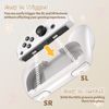 FASTSNAIL Grips Compatible with Nintendo Switch&Switch OLED Model, Wear-resistant Handle Kit Gamepad Replacement for Nintendo Switch Joy Cons &Switch OLED Model for Controller(White,White)