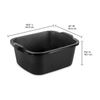 Sterilite 18 Qt. Dishpan Plastic, Black