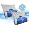 2 Pack Cool Bamboo Pillow Queen Memory Foam Gel Pillow Adjustable Neck Support