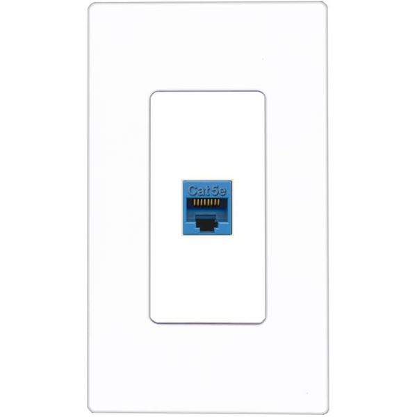 RiteAV CAT5E-BLUE Wall Plate Screwless [White]