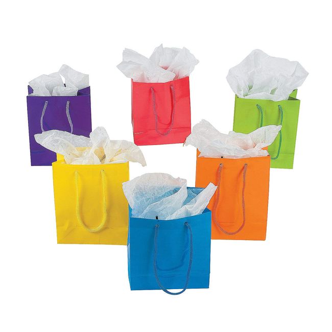 Glow Party Favor Bags Pack of 12, Glow in the Dark Gift Bags for