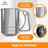 Flour Sifter 3 Cup Stainless Steel Double-layer for Baking Powdered Sugar