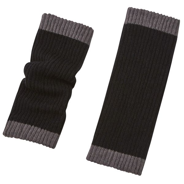 Cervin Fevering Warm Wool Blend Leg Warmers, Black, Set of 2