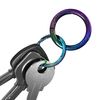 Keychain Kit Circle Carabiner O Ring Set Universal Size Round Strong Key Rings (Rainbow)