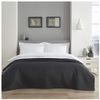 Goldstar Charcoal Pinsonic Quilted Bedspread 150 x 200cm For Double Bed Polyester Bed Throw
