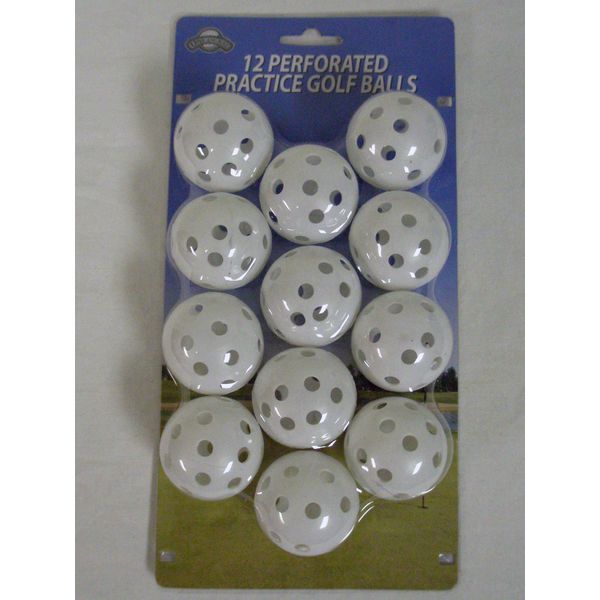 On Course Perforated Practice Golf Balls (12pk) Plastic New