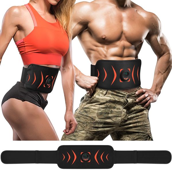 FOPIE Intelligent Wireless Fitness Apparatus, ABS Stimulator, Abdominal Toning Belt Portable Ab Toner Waist Trainer Fitness Trimmer Workout Equipment for Home NFO-5