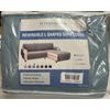 3-Seat Chaise Sofa Protector, Waterproof, M, Grey Blue