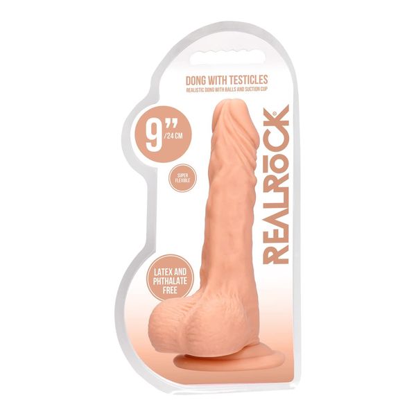 Dong with Testicles 9'' / 23 cm - Flesh