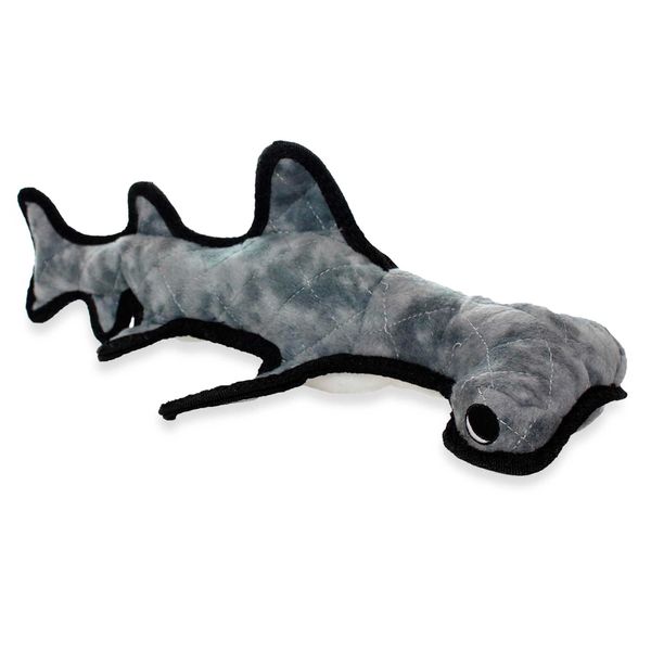 TUFFY- Ocean Hammerhead- Squeaker - Multiple Layers. Made Durable, Strong & Tough. Interactive Play (Tug, Toss & Fetch). Machine Washable & Floats