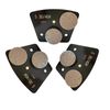 3 Pack Trapezoid Grinding Discs For Bolt on Concrete Grinders Soft Bond 30 Grit