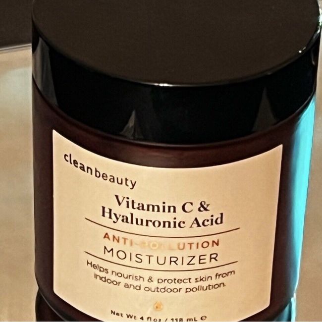 CLEAN BEAUTY ANTIPOLLUTION MOISTURIZER FACE Vitamin C/Hyaluronic Acid. 4 oz