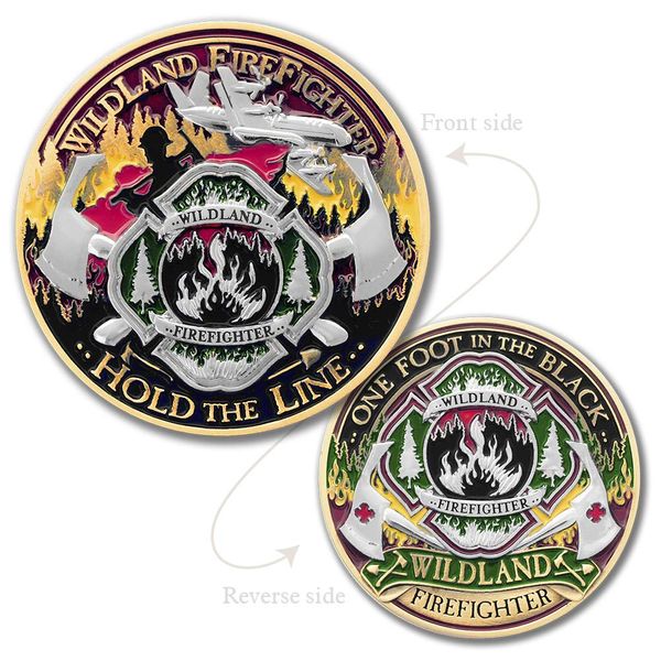 Wildland Firefighter Challenge Coin · Hold The Line