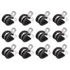 12Pcs 9/16" Cable Clamp R Shape Stainless Steel Rubber Cushioned Pipe Strap
