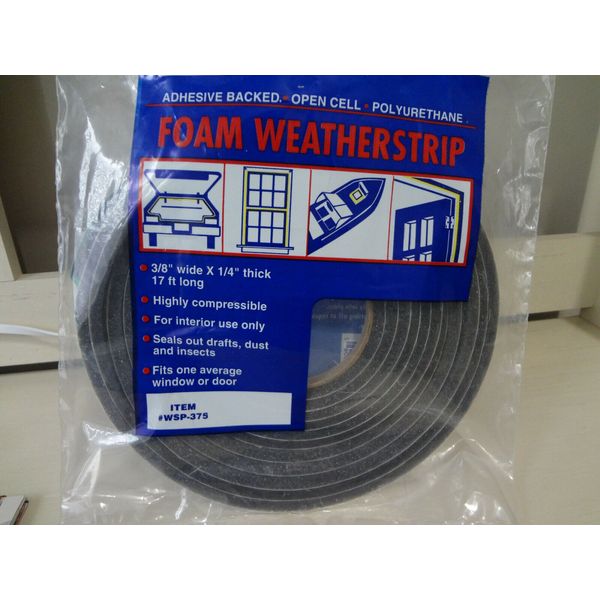 Randall Adhesive Backed, Open Cell, Polyurethane Foam Weather Strip #WSP-375