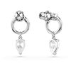Swarovski Mesmera Pierced Earrings, White, Rhodium plated