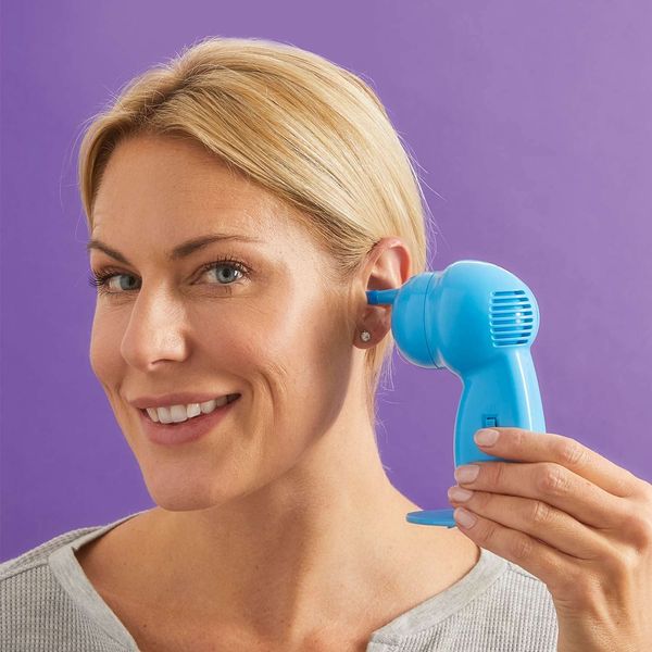 Battery Powered Suction Ear Cleaners Pack Of 2 White & Blue