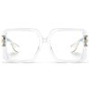 Oversized Blue Light Blocking Glasses Non Prescription Clear Eyeglasses
