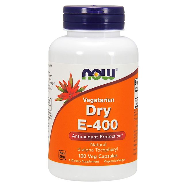 NOW Foods Vitamin E-400 Dry, 100 Veg Capsules