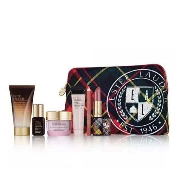 Estee Lauder 2023 Fall 7-Piece Skin Care and Makeup Gift Bag, Elasticity Multi-Effect Tripeptide Fay