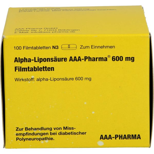 Alpha-Liponsäure AAA-Pharma 600 mg Filmtabletten, 100 St. Tabletten