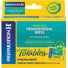 Preparation H Totables Medicated Hemorrhoidal Flushable Wipes with Witch Hazel, Maximum Strength Formula, Gentle Everyday Cleansing with Aloe, Individually Wrapped, 10 ct (Pack of 6)