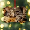 CafePress Sleeping Bud Scroll Holiday Ornament 4" x 2.75"