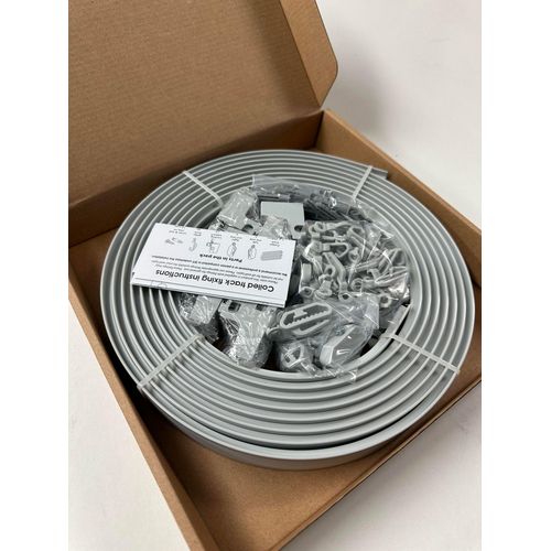 Speedy 3.5m BENDABLE CURTAIN TRACK For Straight & Bay Window Rail Top or Face Fix - Comes BLACK ~ OAK ~ SILVER (Silver)