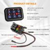 AUXBEAM 6 Gang Switch Panel ON/OFF Control Box Toggle Circuit Relay System Boat