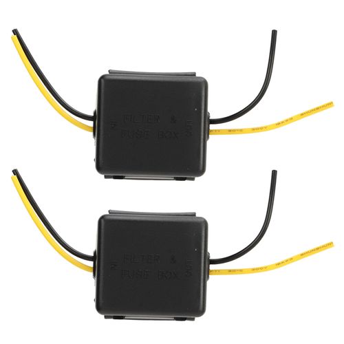 Aramox Stereo Power Supply Filter, 2Pcs Car Power Filter 12V Interference Proof Noises Reduction Stereo Power Supply Filter for Equalizers Amplifiers