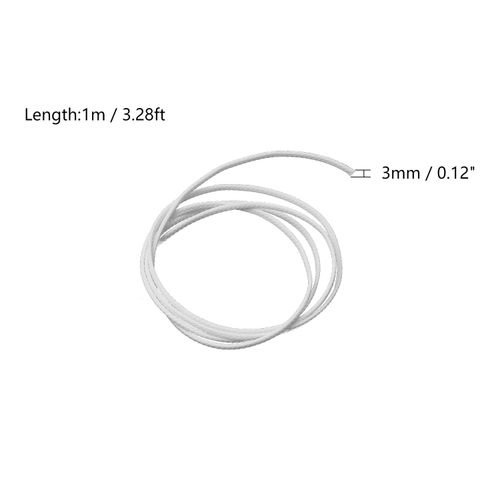 Othmro Cable Management Sleeve, 1m White Cable Tidy Sleeve, Diameter 3mm, Cord Protector, Braided Cable Organizers for Office Cord, Insulation Protection, 1 Pc