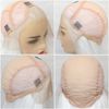 BLUPLE Silver Blonde Straight Lace Front Wigs Trendy Long Half Hand Tied Wig for Women Heat Resistant Synthetic Hair 22 Inches
