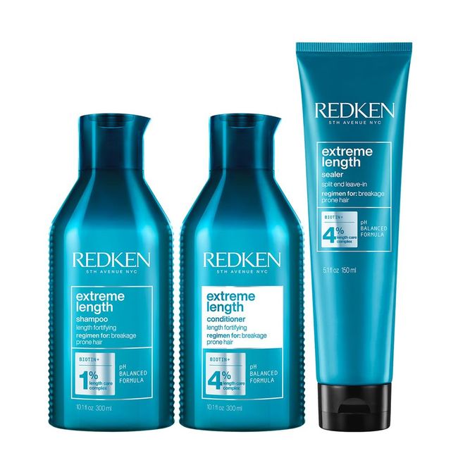 Redken Extreme Length Shampoo 300ml, Conditioner 300ml & Sealer 150ml Pack