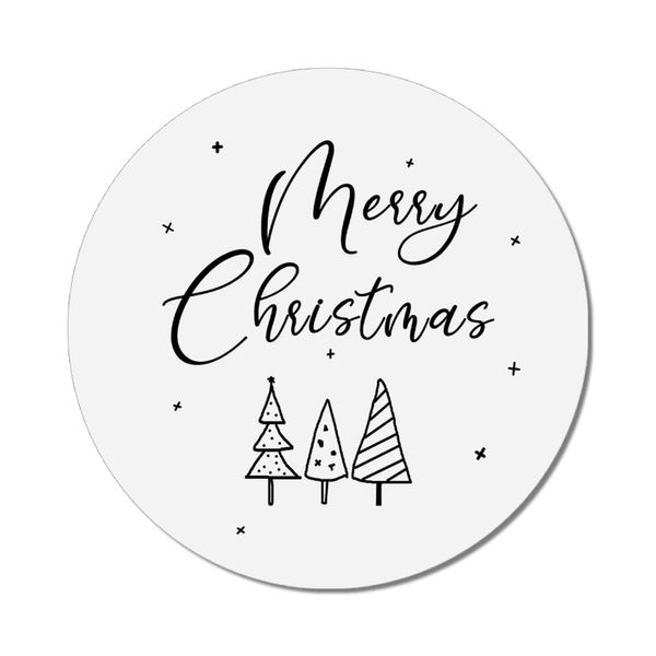 120 x Cute Christmas Gift Label Stickers Xmas Present Tags Merry Christmas Stickers Round Labels Circle Christmas Sticker Envelope Seals