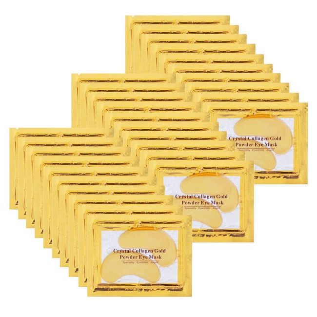 30 Pairs Under Eye Collagen Patches, Gold Moisturizing Under Eye Mask, Under ...