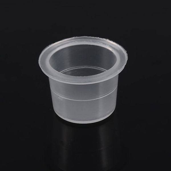 100 Stück Tattoo Ink Cups Transparent Kunststoff Farbkappen Cups Einweg Tintenbecher Tattoo Zubehör kleine Tattoo Cups für Tattoo Ink Tattoo Maschine (L (für Taille 85 cm/33,5