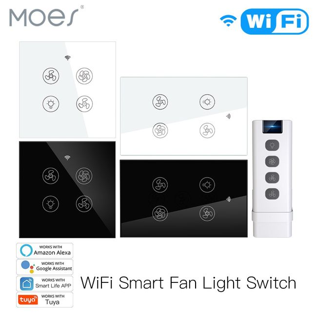 Tuya Smart Life Ceiling Fan Controller WIFI Fan Light Kit With RF